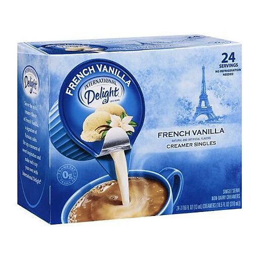 International Delight® Liquid French Vanilla Creamer Cups, 24/Box Staples