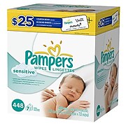 Pampers Baby Wipes Sensitive 7X Refill, 448/Carton (19513)