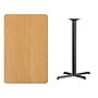 Flash Furniture Laminate Table Top with 22'' x 30'' Bar-Height Table Base, 30" x 48", Natural (XUNT3048T2230B)~#|#~m003464944_sc7