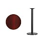 Flash Furniture 24'' Round Laminate Table Top with 18'' Round Bar-Height Table Base, Mahogany (XURD24MATR18B)~#|#~m003465176_sc7