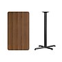 Flash Furniture Laminate Table Top with 22''x 30'' Bar-Height Table Base, 24" x 42", Walnut (XUWA2442T2230B)~#|#~m003465236_sc7