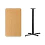 Flash Furniture Laminate Table Top with 22''x 30'' Bar-Height Table Base, 24" x 42", Natural (XUNT2442T2230B)~#|#~m003465305_sc7