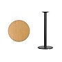 Flash Furniture 24'' Round Laminate Table Top with 18'' Round Bar-Height Table Base, Natural (XURD24NTTR18B)~#|#~m003465317_sc7