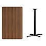 Flash Furniture Laminate Table Top with 22'' x 30'' Bar-Height Table Base, 30" x 48", Walnut (XUWA3048T2230B)~#|#~m003465433_sc7