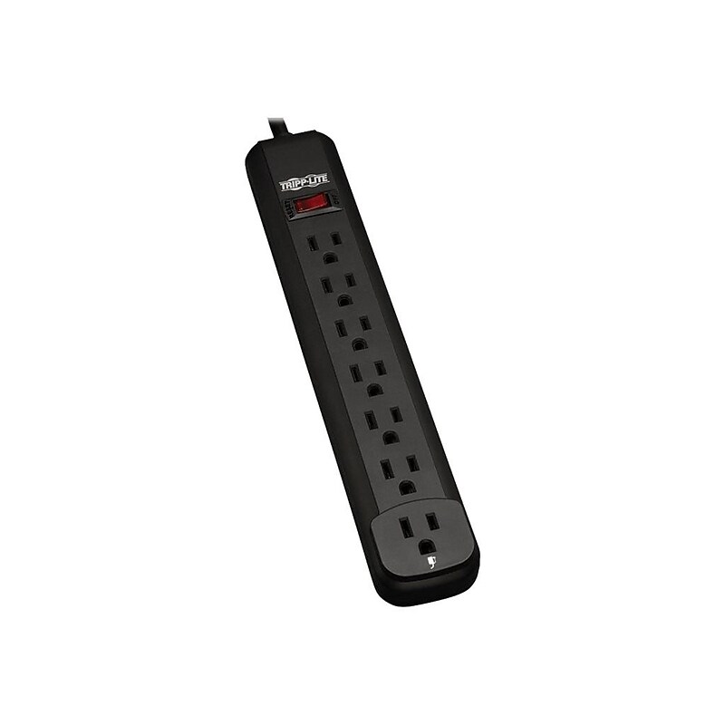 Tripp Lite 7 Outlet Power Strip, Black (PS725B) image 1
