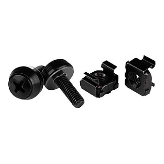 StarTech Screws and Cage Nut, Black, 50/Pack (CABSCREWM5B)