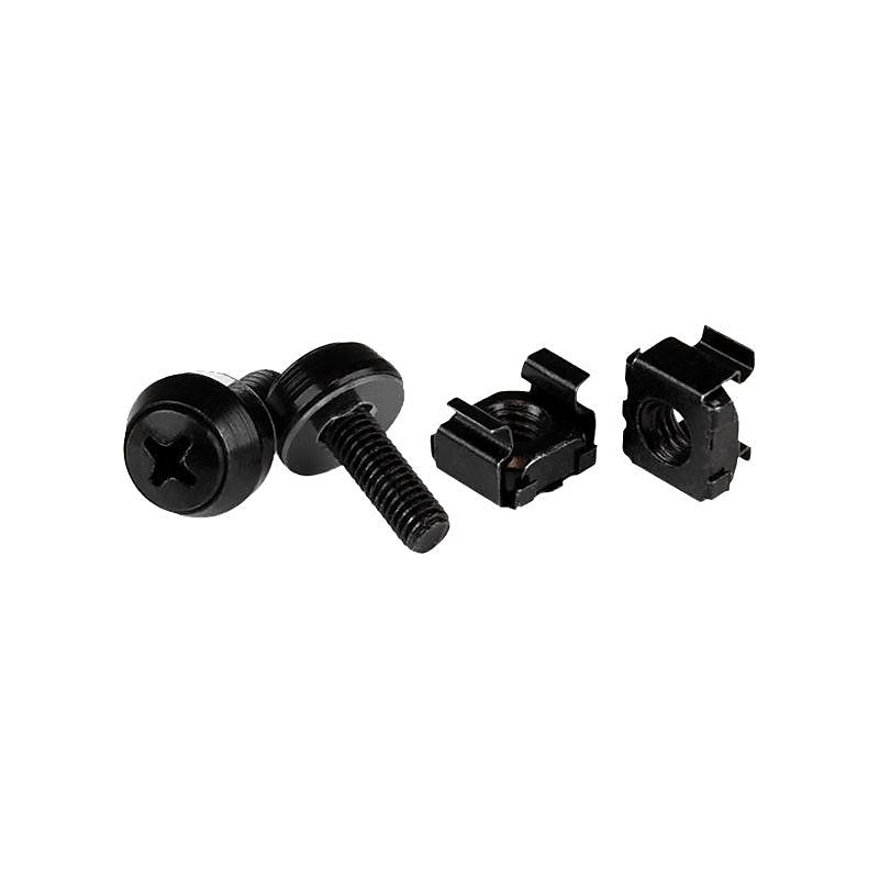 StarTech Screws and Cage Nut, Black, 50/Pack (CABSCREWM5B) image 1