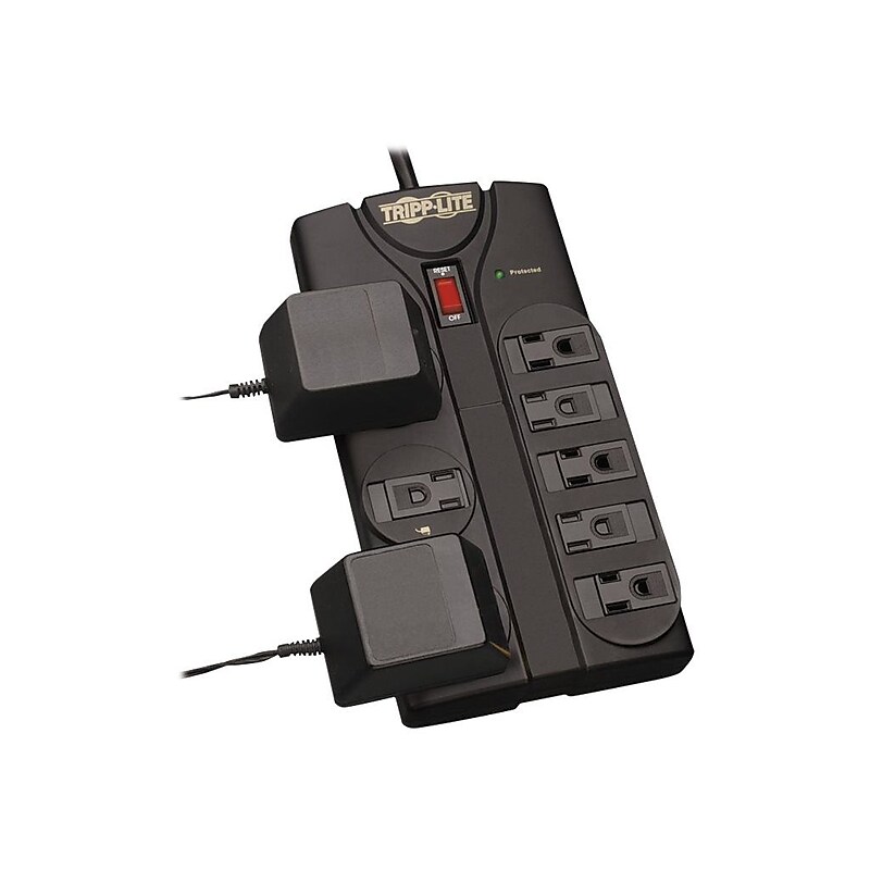 Tripp Lite 8 Outlet Home/Office, 8' Cord, 1440 Joules (TLP808B) image 1