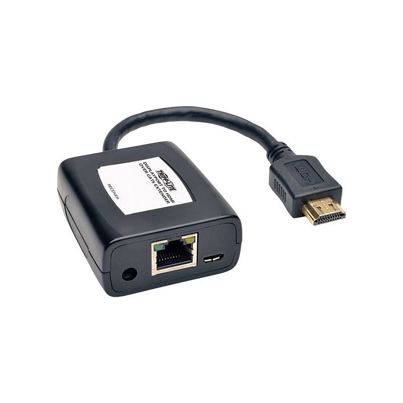 Tripp Lite B150-1A1-HDMI Display Port to HDMI-over-Cat5/Cat6 Active Extender Transmitter and Receiver Kit, Black image 1