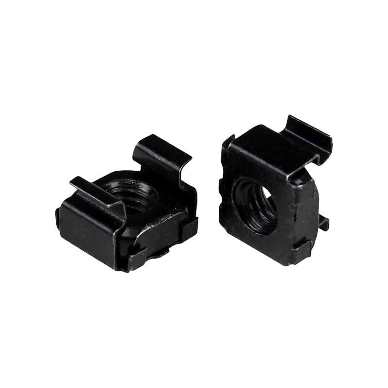 StarTech M5 Cage Nuts for Server Rack Cabinets, Black, 50/Pack (CABCAGENUTSB) image 1