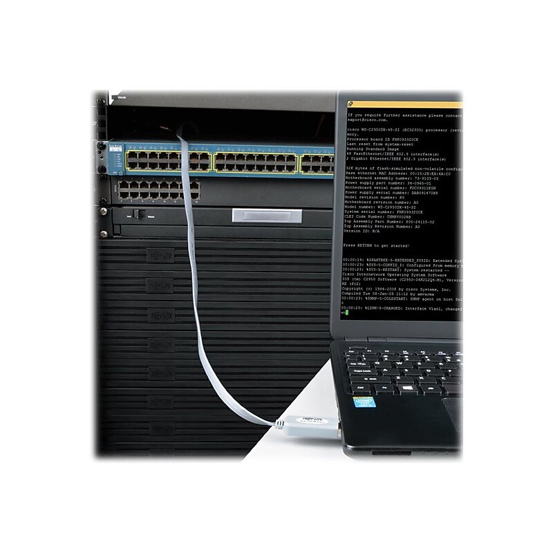 Tripp Lite USB to RJ45 Cisco Serial Rollover Cable, USB Type-A to RJ45 M/M, 6 ft. image 1