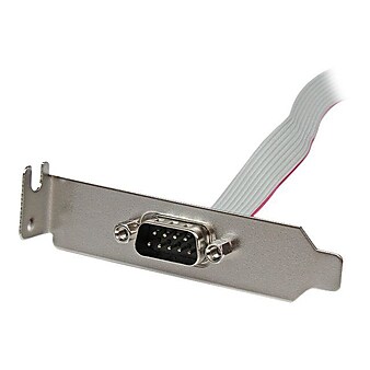 StarTech PLATE9M 1 Port 16" DB9 Low Profile Serial Port Bracket to 10 Pin Header