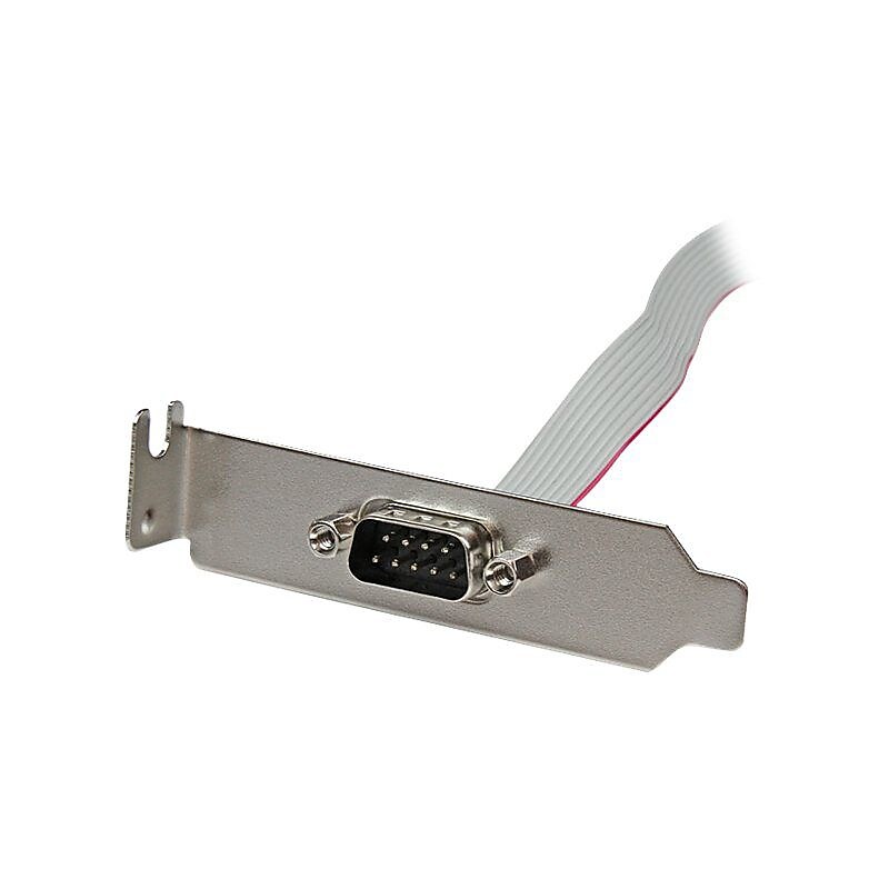 StarTech PLATE9M 1 Port 16" DB9 Low Profile Serial Port Bracket to 10 Pin Header image 1