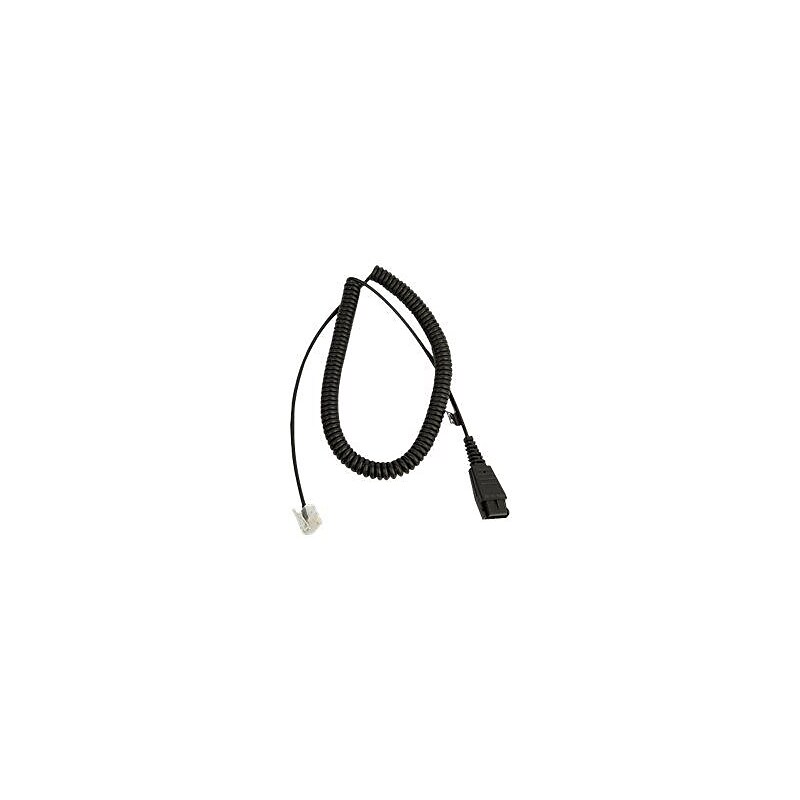 Jabra 8800-01-89 2m RJ-9/Quick Disconnect Data Transfer Cable, Black image 1