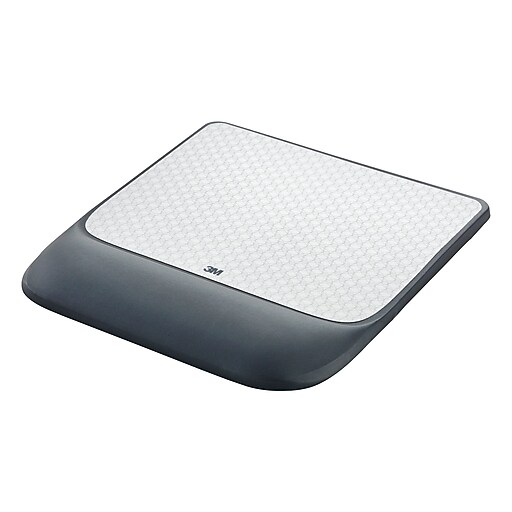 3M Precise 0.7" x 8.5" Black Mouse Pad with Gel Wrist Rest ...
