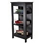 Winsome Poppy Display Cabinet with 3-Sided Tempered Glass, 47.2"H, Black (20523)~#|#~m003475642_sc7