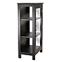 Winsome Poppy Display Cabinet with 3-Sided Tempered Glass, 47.2"H, Black (20523)~#|#~m003475643_sc7