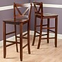 Winsome V-Back ontemporary Wood Full Back Bar Stool, Walnut, 2-Pieces (94259)~#|#~m003475702_sc7