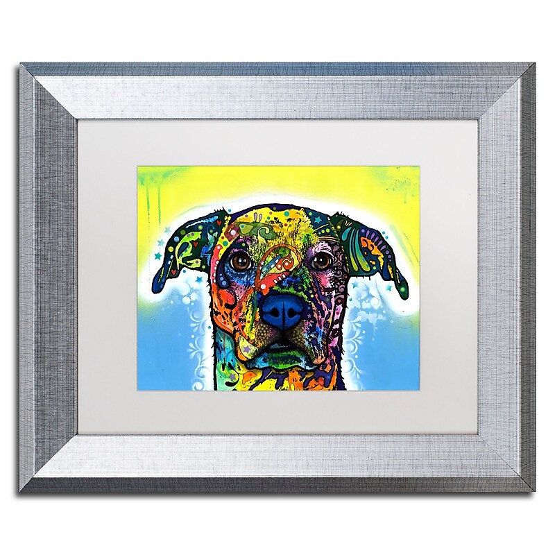 Trademark Fine Art ''Fiesta'' by Dean Russo 11" x 14" White Matted Silver Frame (ALI0264-S1114MF) image 1