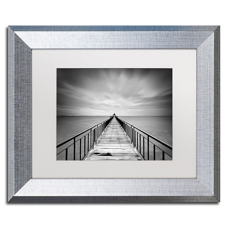 Trademark Fine Art ''Withstand'' by Michael de Guzman 11" x 14" White Matted Silver Frame (ALI0286-S1114MF) image 1