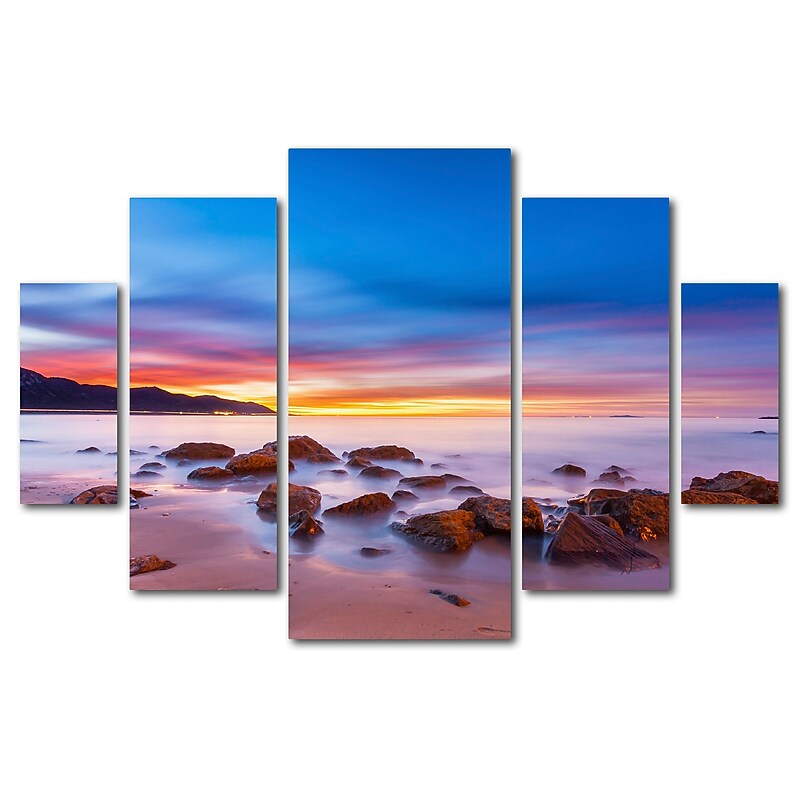 Trademark Fine Art ''Mussel Shoals Morning'' by Chris Moyer 3.3' x 4.8' Multi Panel Art Set (ALI0764-P5-SET) image 1