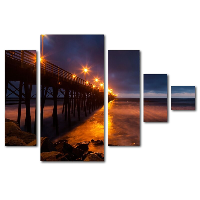 Trademark Fine Art ''Night Side'' by Chris Moyer 3.6' x 2.6' Multi Panel Art Set (ALI0768-P5-SET) image 1