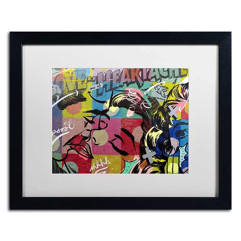 Trademark Fine Art ''Fearless Heartache'' by Dan Monteavaro 16" x 20" White Matted Black Frame (ALI0954-B1620MF) image 1