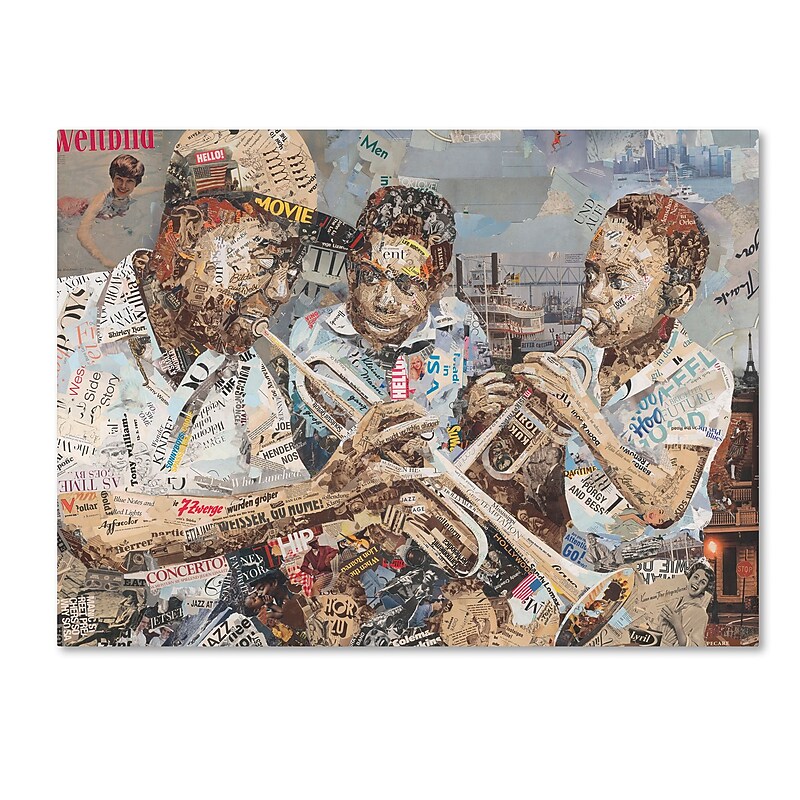 Trademark Fine Art ''Blues Boys'' by Ines Kouidis 24" x 32" Canvas Art (ALI0980-C2432GG) image 1