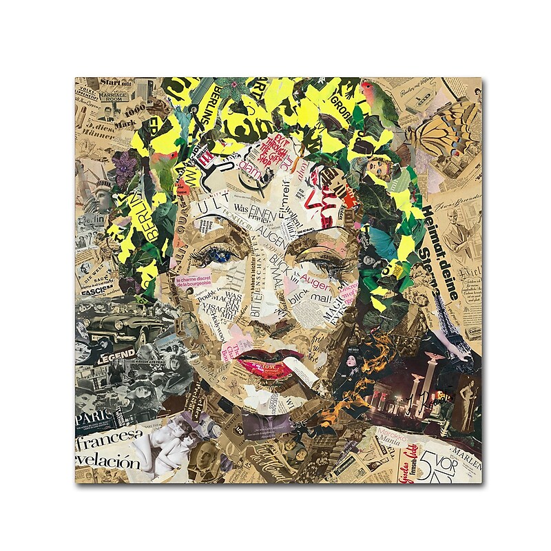 Trademark Fine Art ''Augenblick Mal'' by Ines Kouidis 14" x 14" Canvas Art (ALI0999-C1414GG) image 1