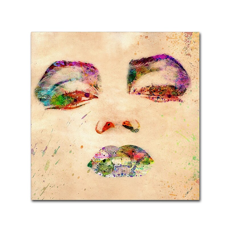 Trademark Fine Art ''Marilyn Monroe'' by Mark Ashkenazi 14" x 14" Canvas Art (ALI1006-C1414GG) image 1