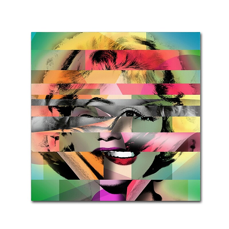 Trademark Fine Art ''Marilyn Monroe V'' by Mark Ashkenazi 14" x 14" Canvas Art (ALI1011-C1414GG) image 1