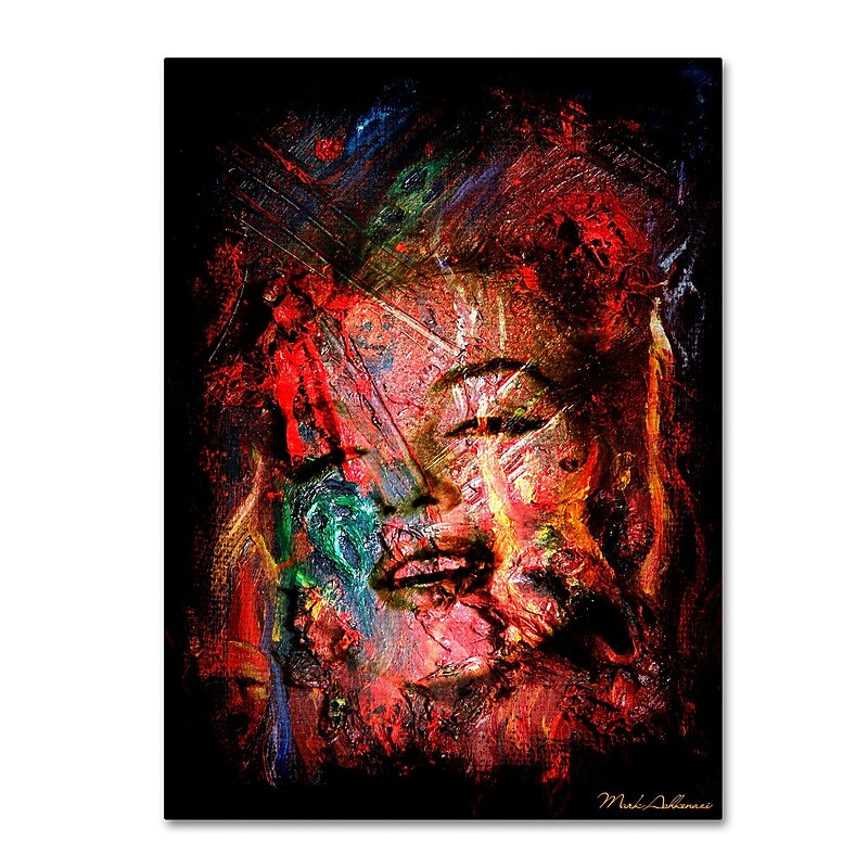 Trademark Fine Art ''Marilyn Monroe VII'' by Mark Ashkenazi 24" x 32" Canvas Art (ALI1013-C2432GG) image 1