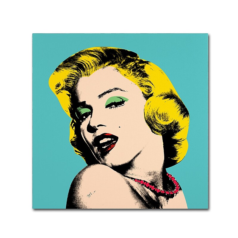 Trademark Fine Art ''Andy Warhol'' by Mark Ashkenazi 14" x 14" Canvas Art (ALI1014-C1414GG) image 1