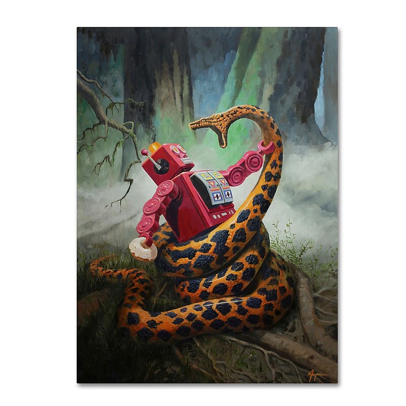 Trademark Fine Art ''All Wrapped Up Again'' by Eric Joyner 14" x 19" Canvas Art (ALI1022-C1419GG) image 1