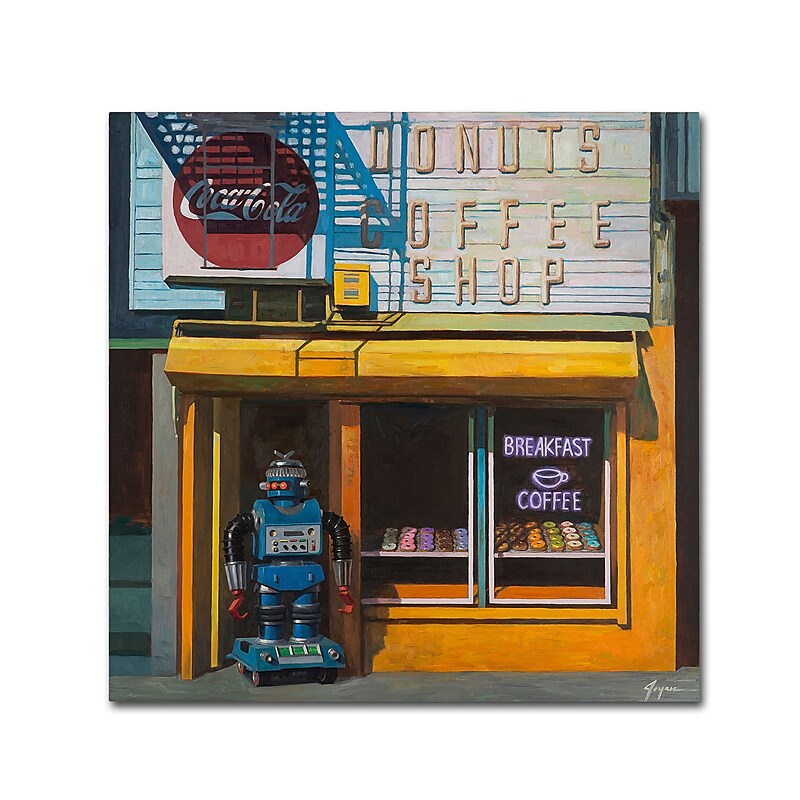 Trademark Fine Art ''Blue Zeroid'' by Eric Joyner 14" x 14" Canvas Art (ALI1023-C1414GG) image 1