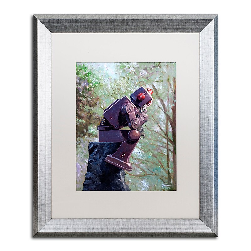 Trademark Fine Art ''The Collator'' by Eric Joyner 16" x 20" White Matted Silver Frame (ALI1024-S1620MF) image 1