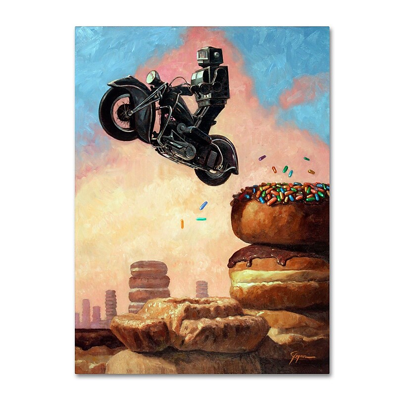 Trademark Fine Art ''Dark Rider Again'' by Eric Joyner 24" x 32" Canvas Art (ALI1025-C2432GG) image 1