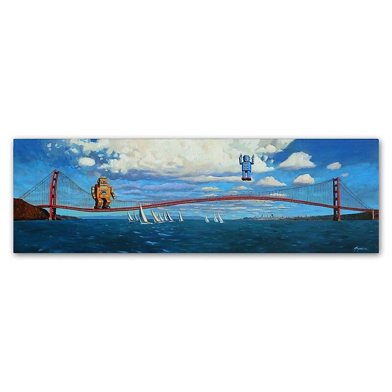 Trademark Fine Art ''The Golden Gate'' by Eric Joyner 8" x 24" Canvas Art (ALI1027-C824GG) image 1