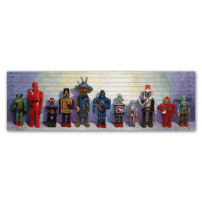 Trademark Fine Art ''Line-Up'' by Eric Joyner 8" x 24" Canvas Art (ALI1031-C824GG) image 1