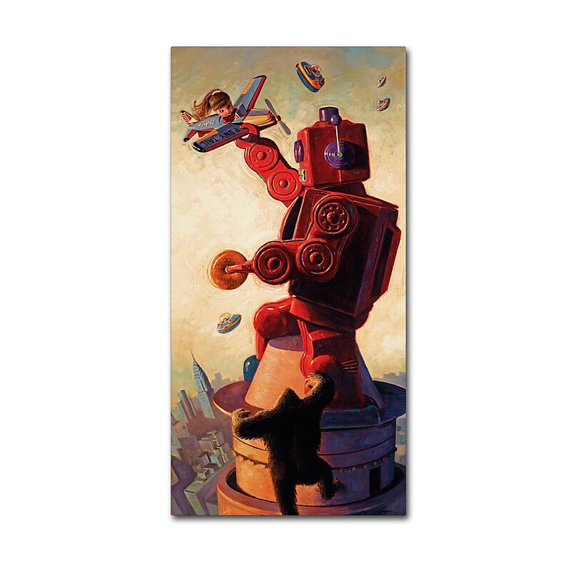 Trademark Fine Art ''Robo King'' by Eric Joyner 12" x 24" Canvas Art (ALI1038-C1224GG) image 1