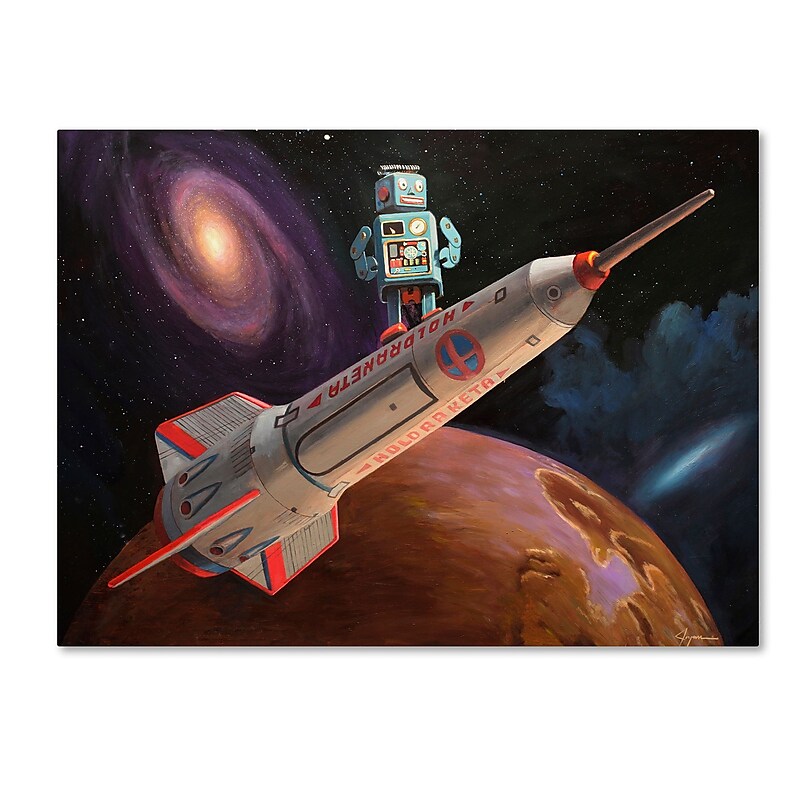 Trademark Fine Art ''Rocket Surfer'' by Eric Joyner 14" x 19" Canvas Art (ALI1040-C1419GG) image 1