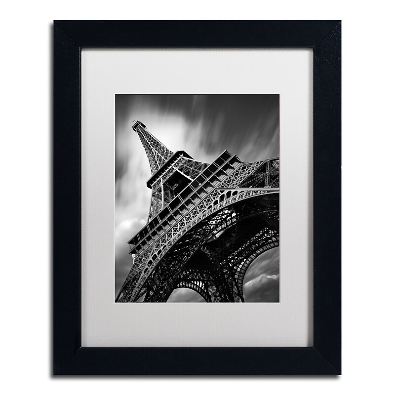 Trademark Fine Art ''Eiffel Tower Study II'' by Moises Levy 11" x 14" White Matted Black Frame (ALI1056-B1114MF) image 1
