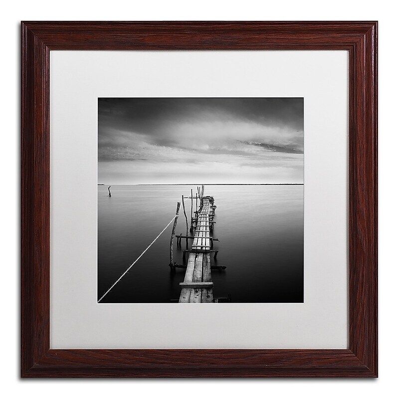 Trademark Fine Art ''Direction'' by Moises Levy 16" x 16" White Matted Wood Frame (ALI1058-W1616MF) image 1