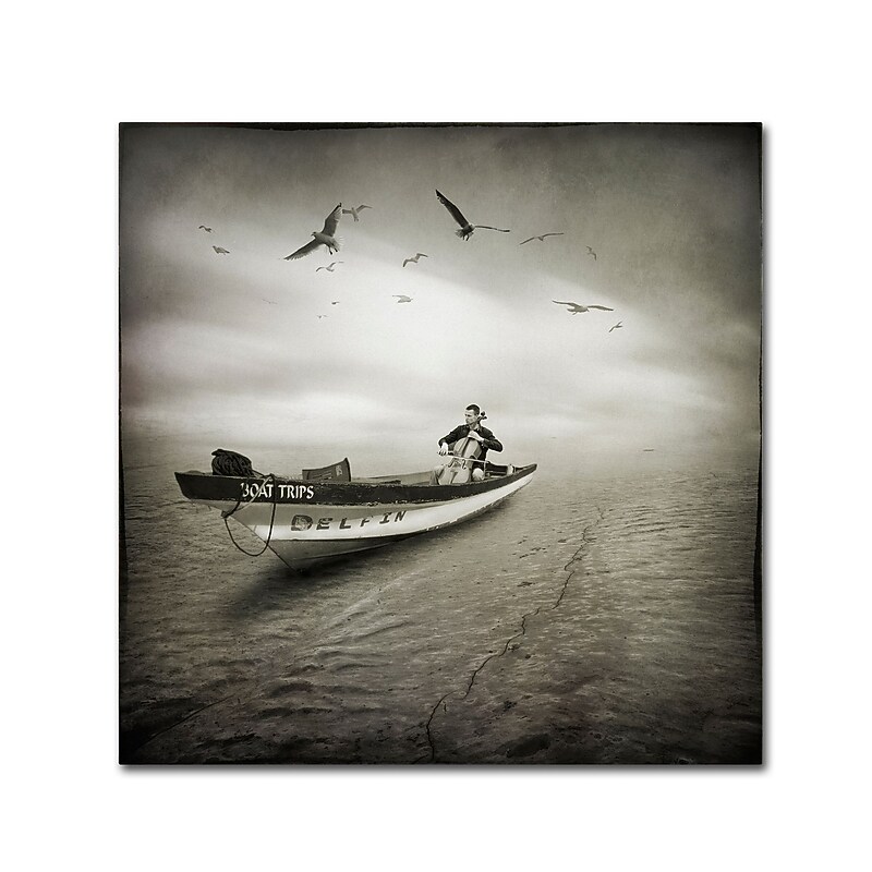 Trademark Fine Art ''Cello Sophia'' by Moises Levy 18" x 18" Canvas Art (ALI1073-C1818GG) image 1