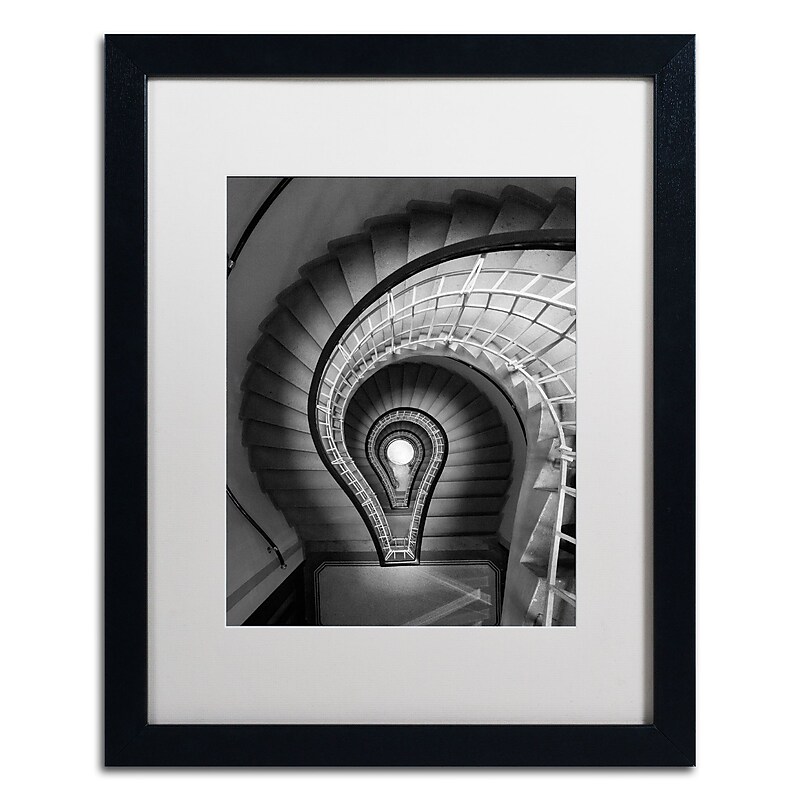 Trademark Fine Art ''I Have An Idea'' by Moises Levy 16" x 20" White Matted Black Frame (ALI1077-B1620MF) image 1