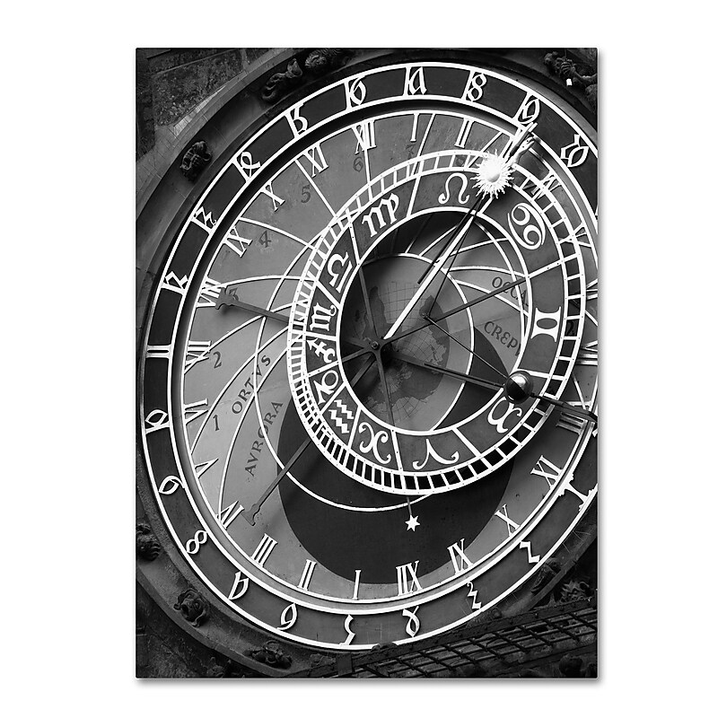 Trademark Fine Art ''Astronomic Watch Prague 11'' by Moises Levy 18" x 24" Canvas Art (ALI1094-C1824GG) image 1