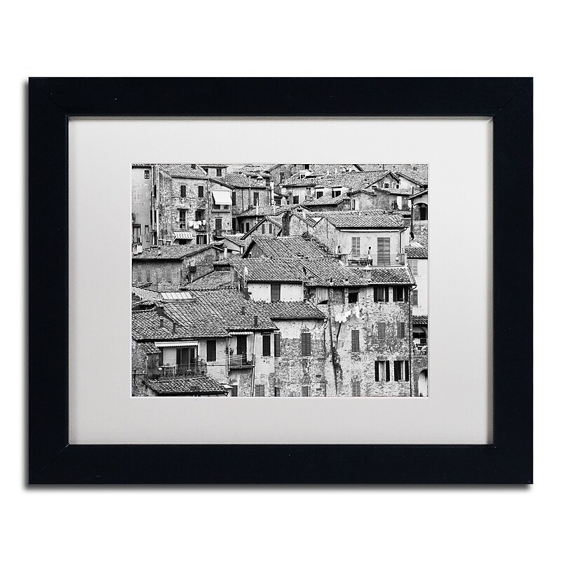 Trademark Fine Art ''San Gimignano Texture'' by Moises Levy 11" x 14" White Matted Black Frame (ALI1098-B1114MF) image 1