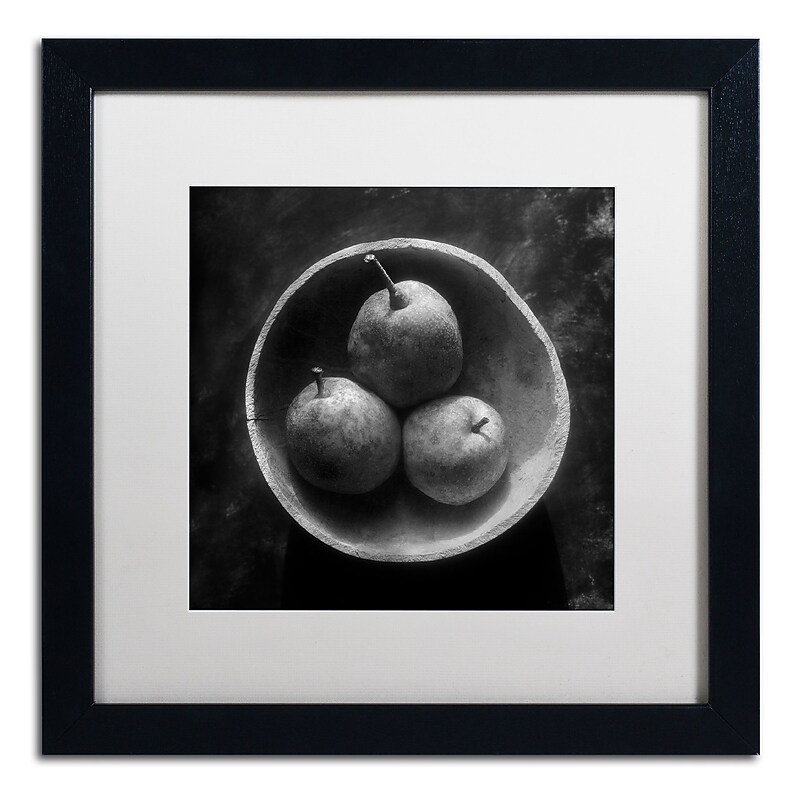 Trademark Fine Art ''Circulo de Peras'' by Moises Levy 16" x 16" White Matted Black Frame (ALI1102-B1616MF) image 1