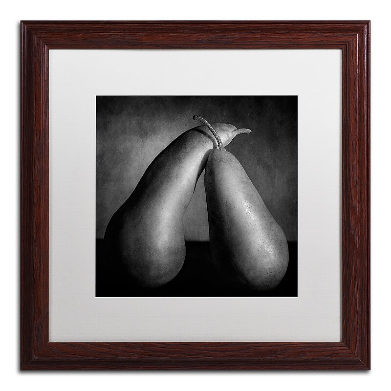 Trademark Fine Art ''Peras Tiernas'' by Moises Levy 16" x 16" White Matted Wood Frame (ALI1104-W1616MF) image 1