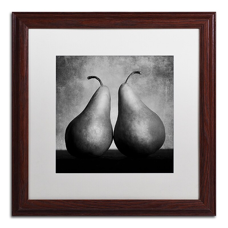Trademark Fine Art ''Peras Enamoradas'' by Moises Levy 16" x 16" White Matted Wood Frame (ALI1106-W1616MF) image 1